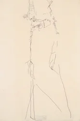Portrait de Gerti Schiele aux yeux fermés